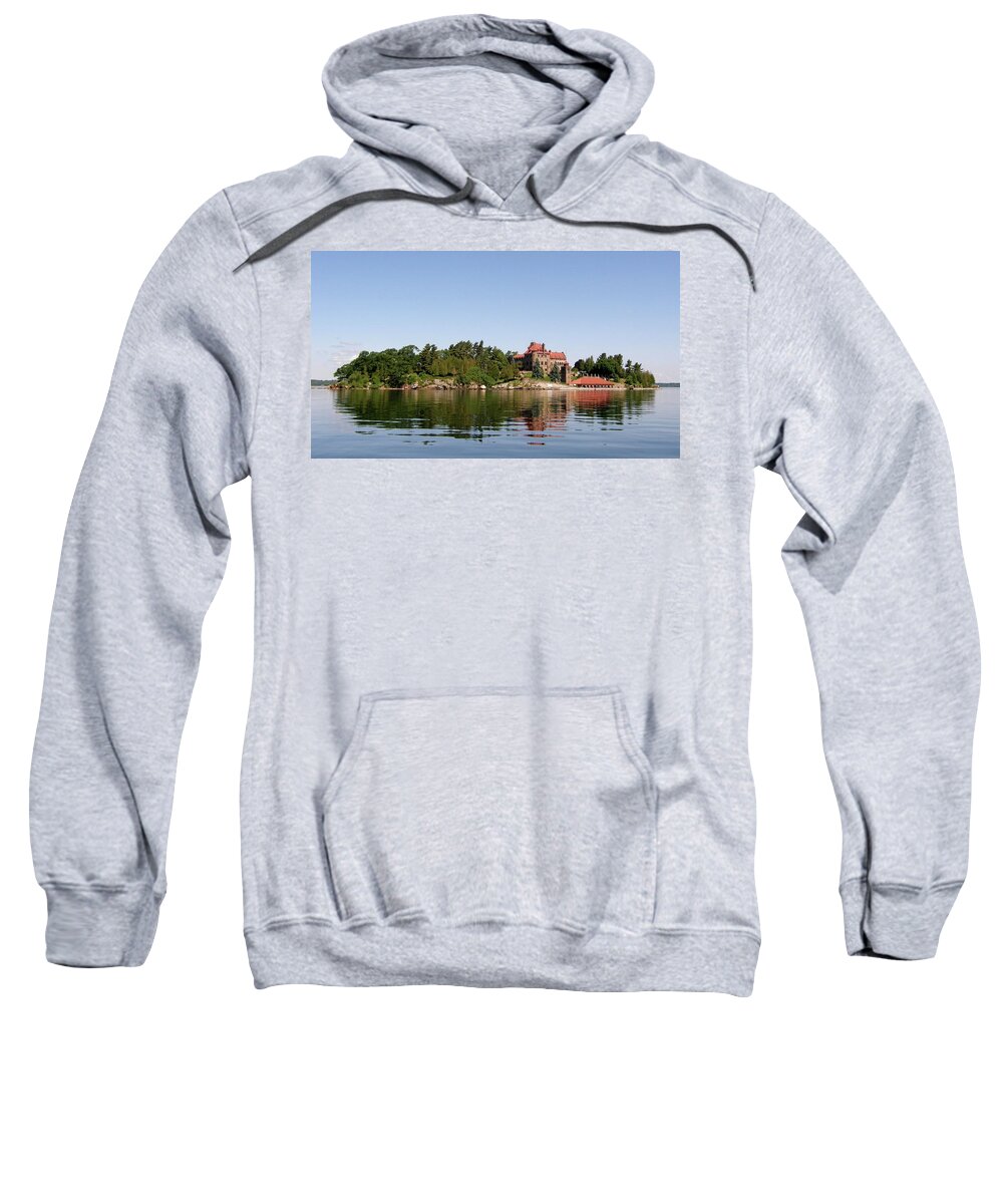 Singer Castle Sweatshirt featuring the photograph Dark Island by Dennis McCarthy