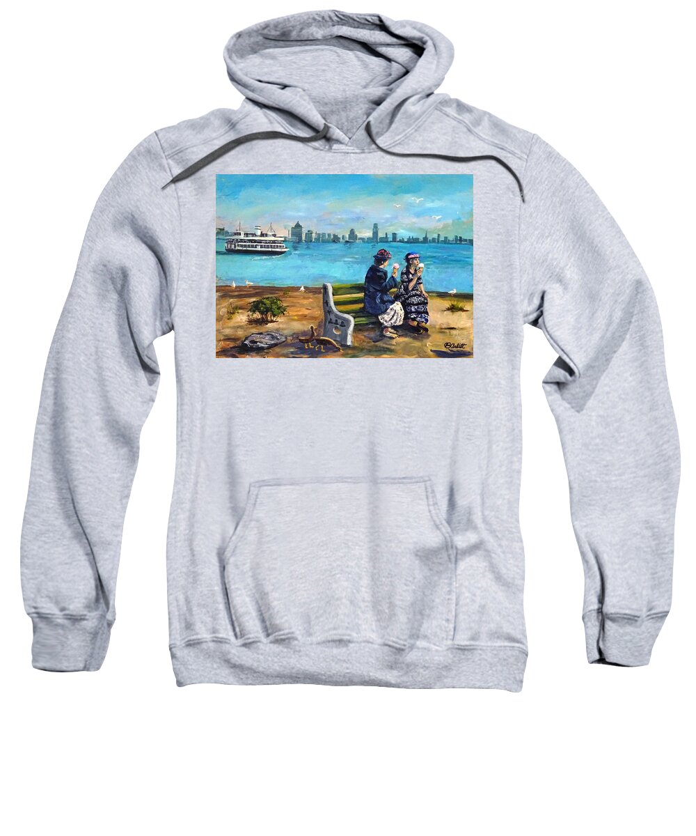 Toronto Sweatshirt featuring the painting Day Off At The Island by Brent Arlitt