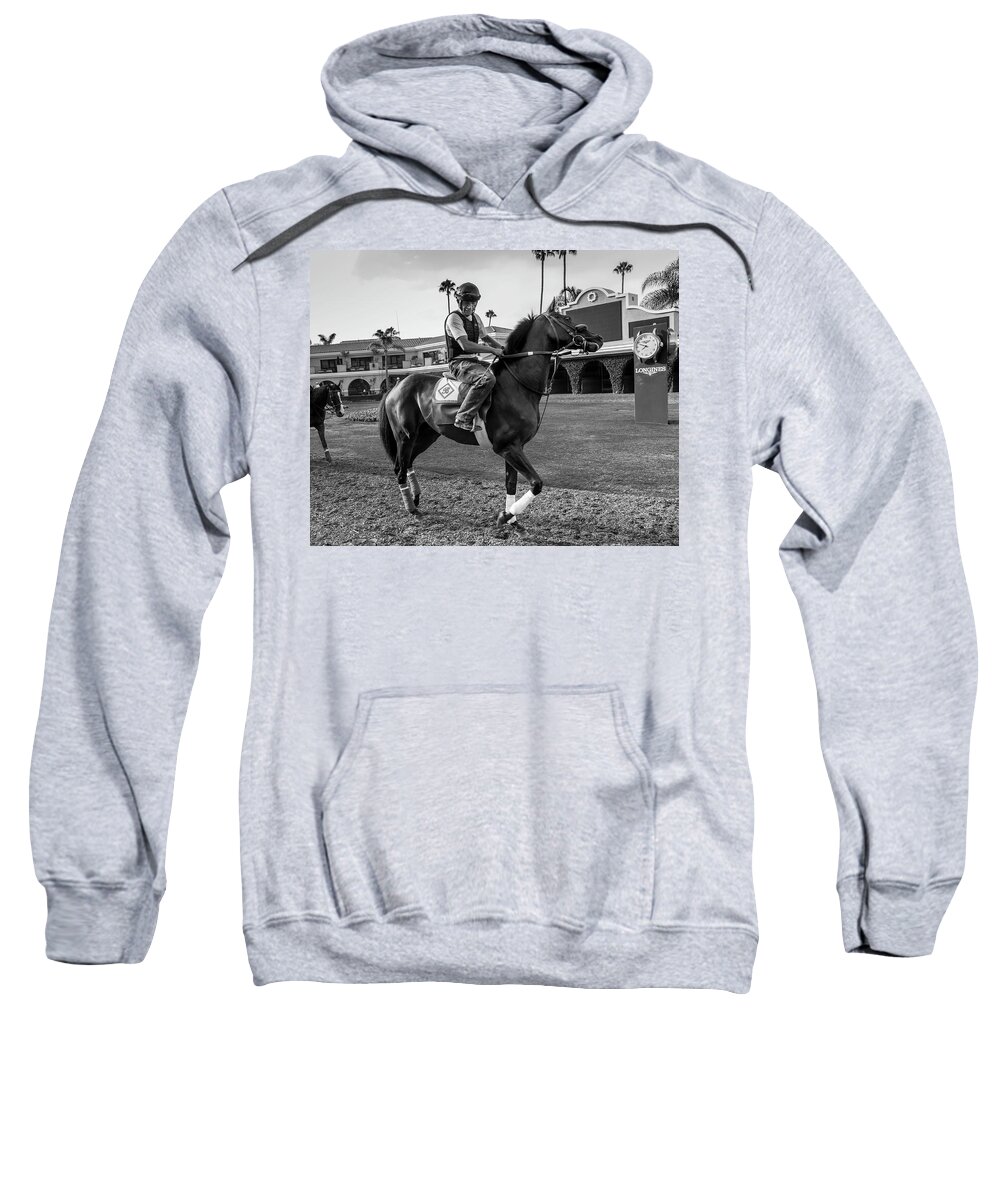 Horse Sweatshirt featuring the photograph Del Mar Show Off by Dusty Wynne