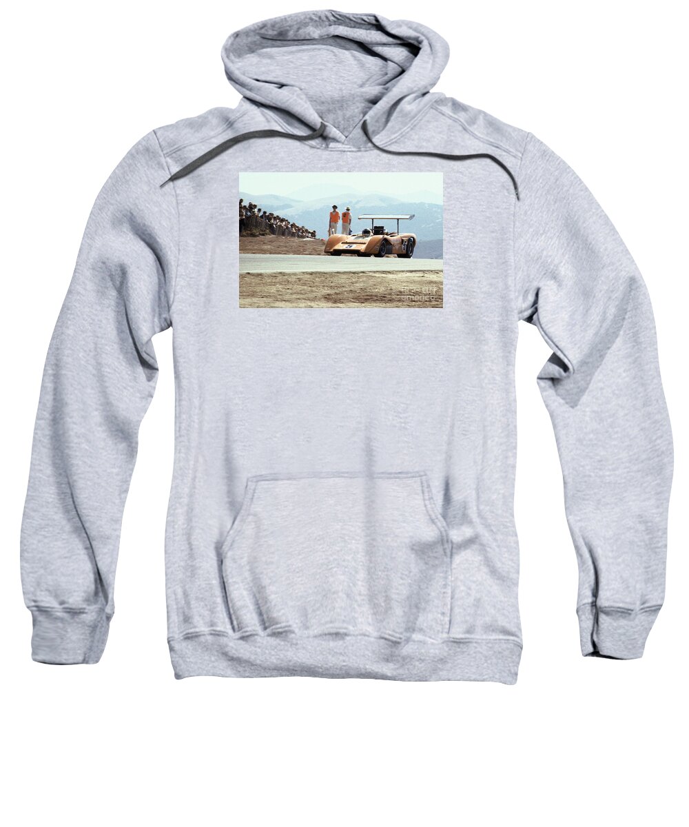 Denny Hume Sweatshirt featuring the photograph Denny Hulme at Laguna Seca by Dave Allen