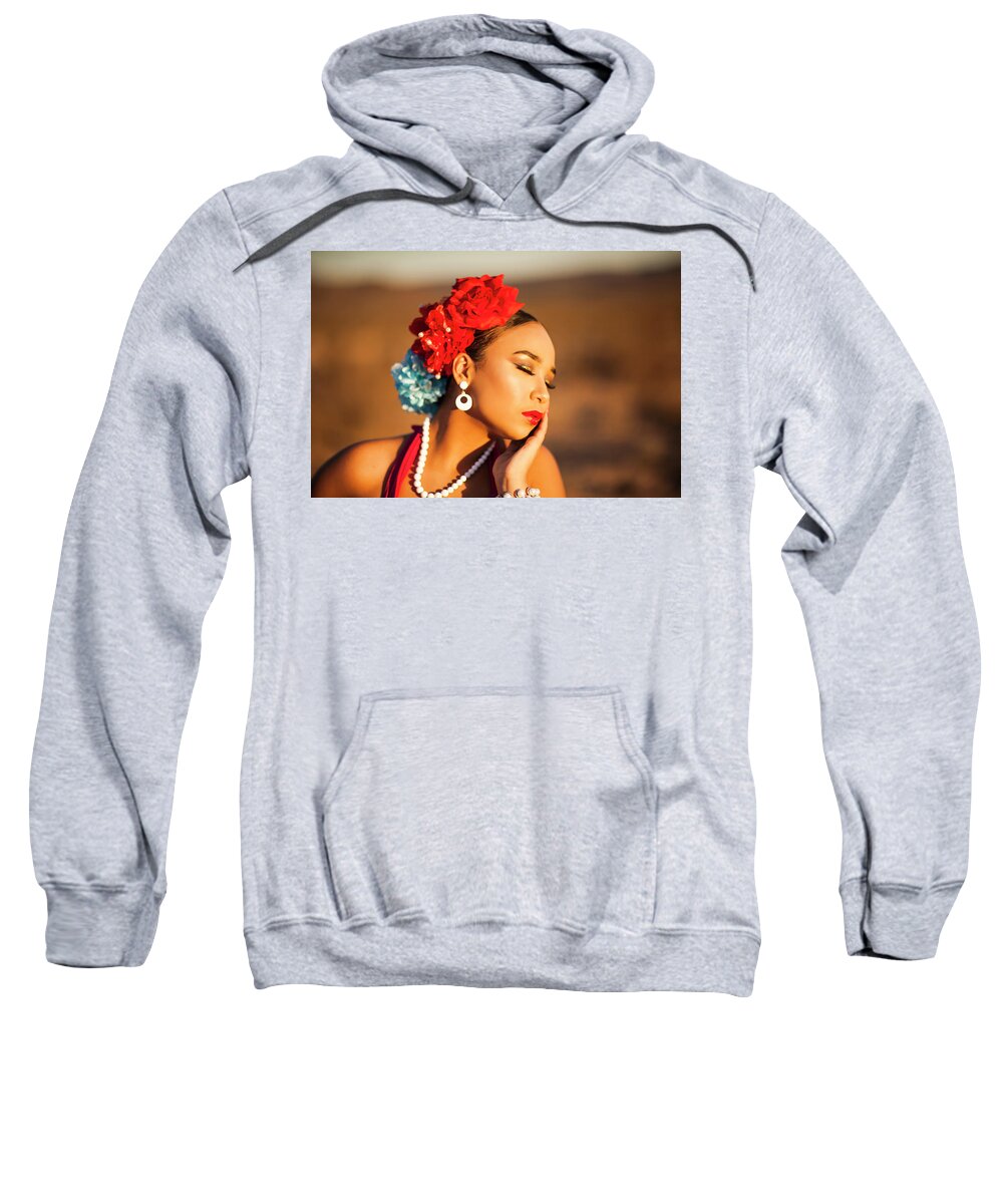  Sweatshirt featuring the photograph Desert Pearl by Carl Wilkerson