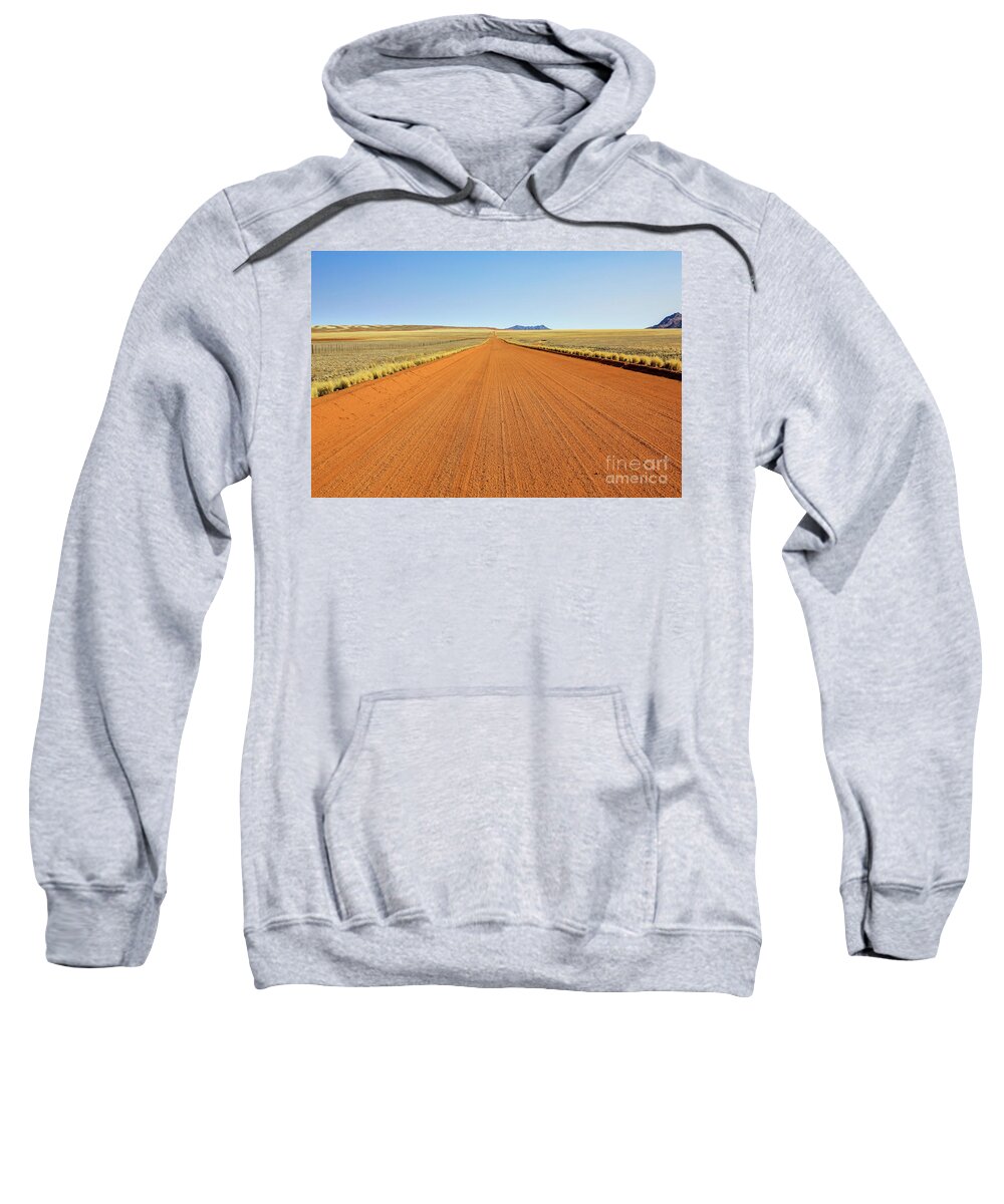 African Sweatshirt featuring the photograph Desert road by Benny Marty