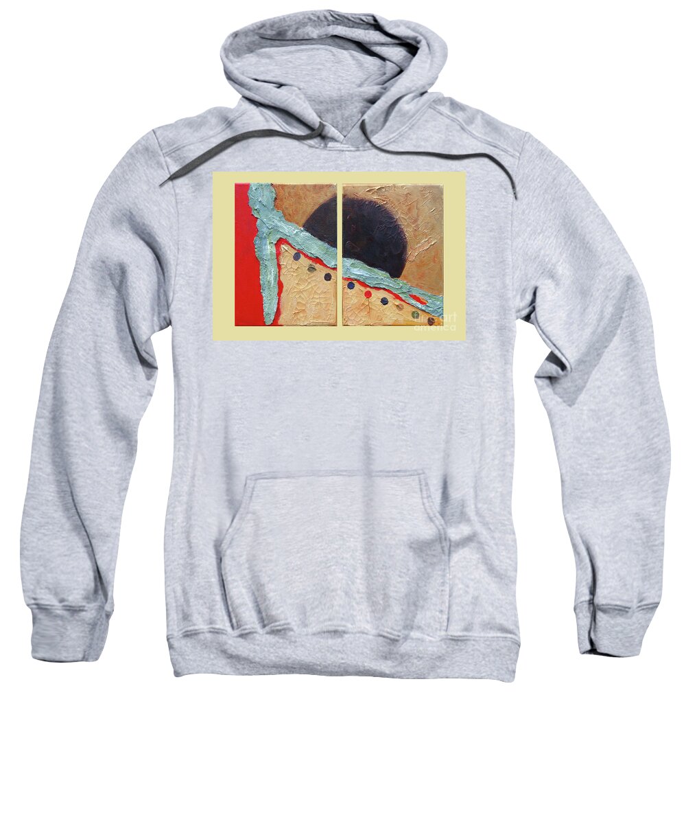 Abstract Sweatshirt featuring the painting Desert Sun I by Phyllis Howard