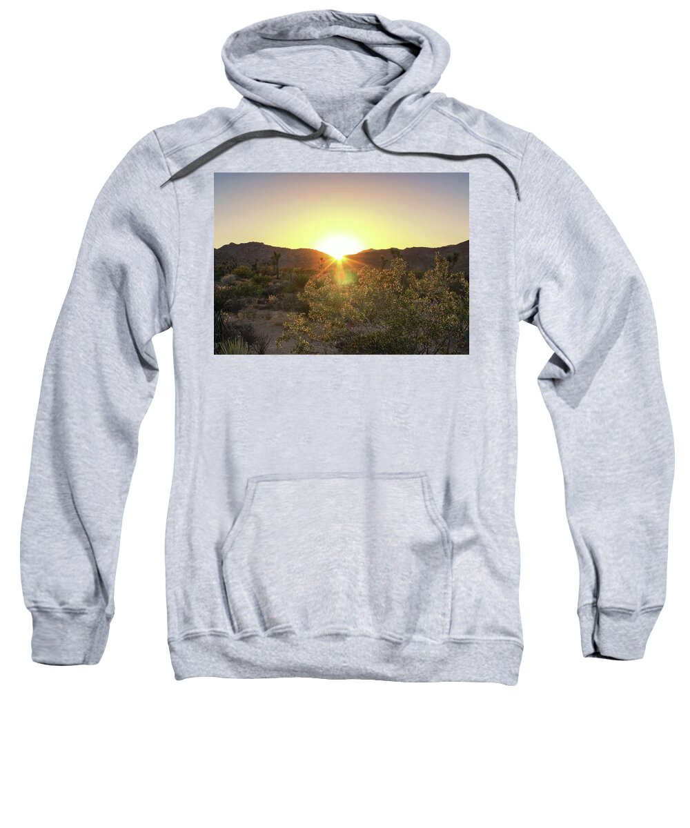 Desert Sweatshirt featuring the photograph Desert Sunset by Alison Frank