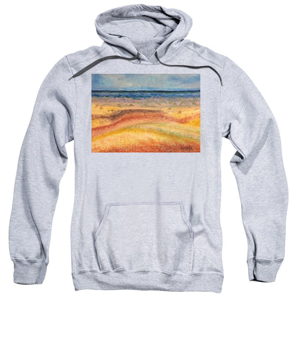 Oilpastel Sweatshirt featuring the painting Distance by Norma Duch