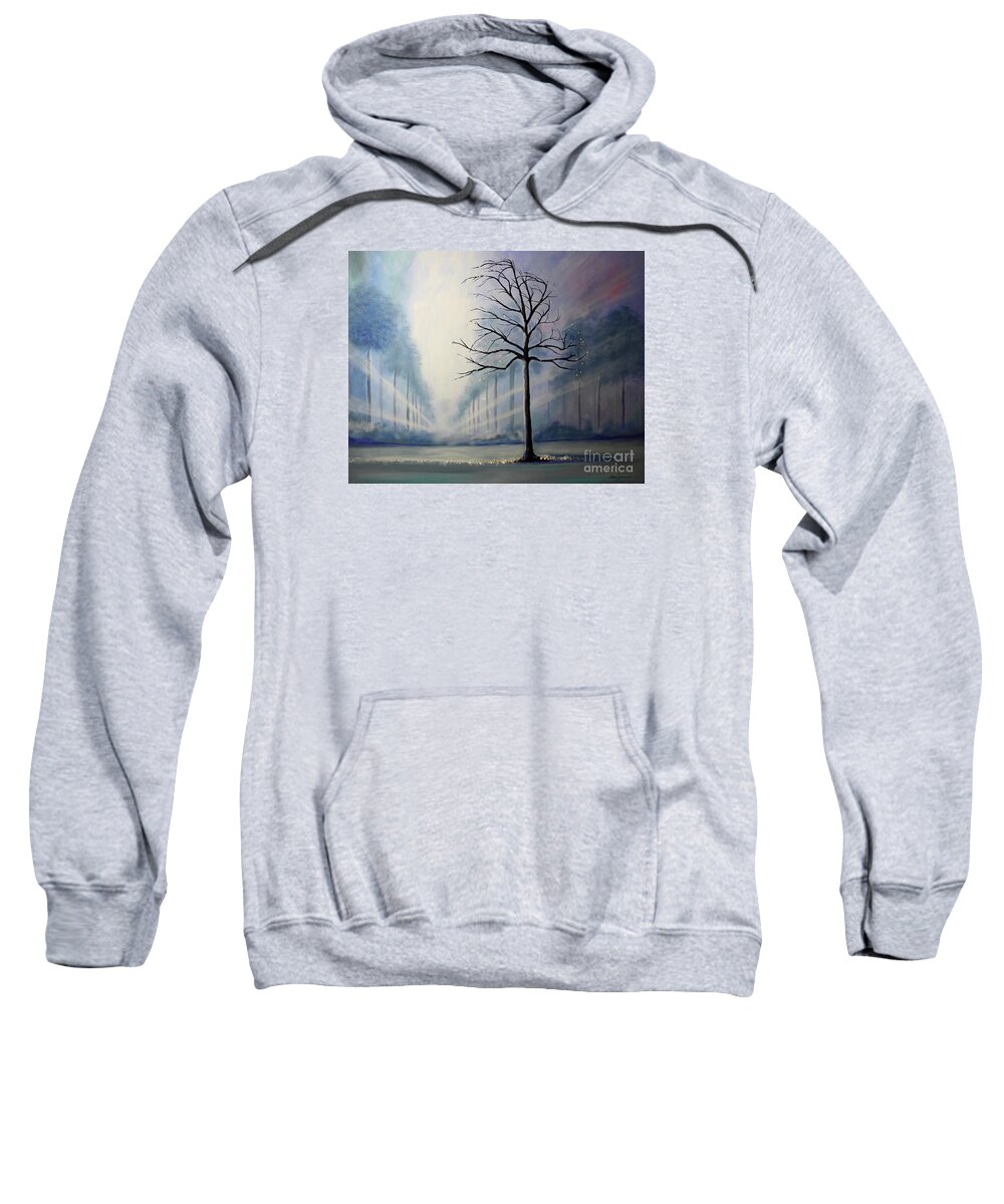 Uplifting Sweatshirt featuring the painting Divine Serenity by Stacey Zimmerman
