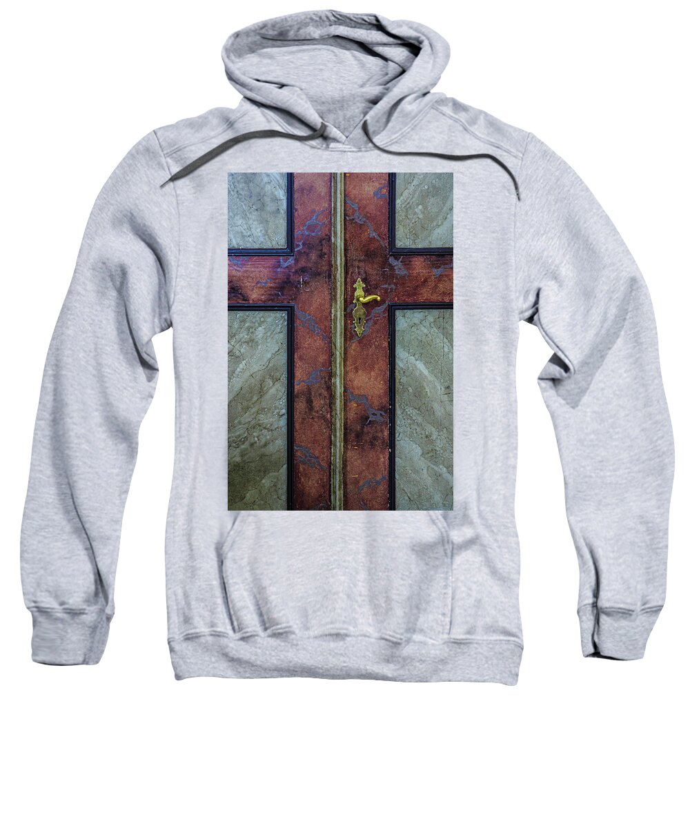 Church Door Sweatshirt featuring the photograph Door by Elmer Jensen