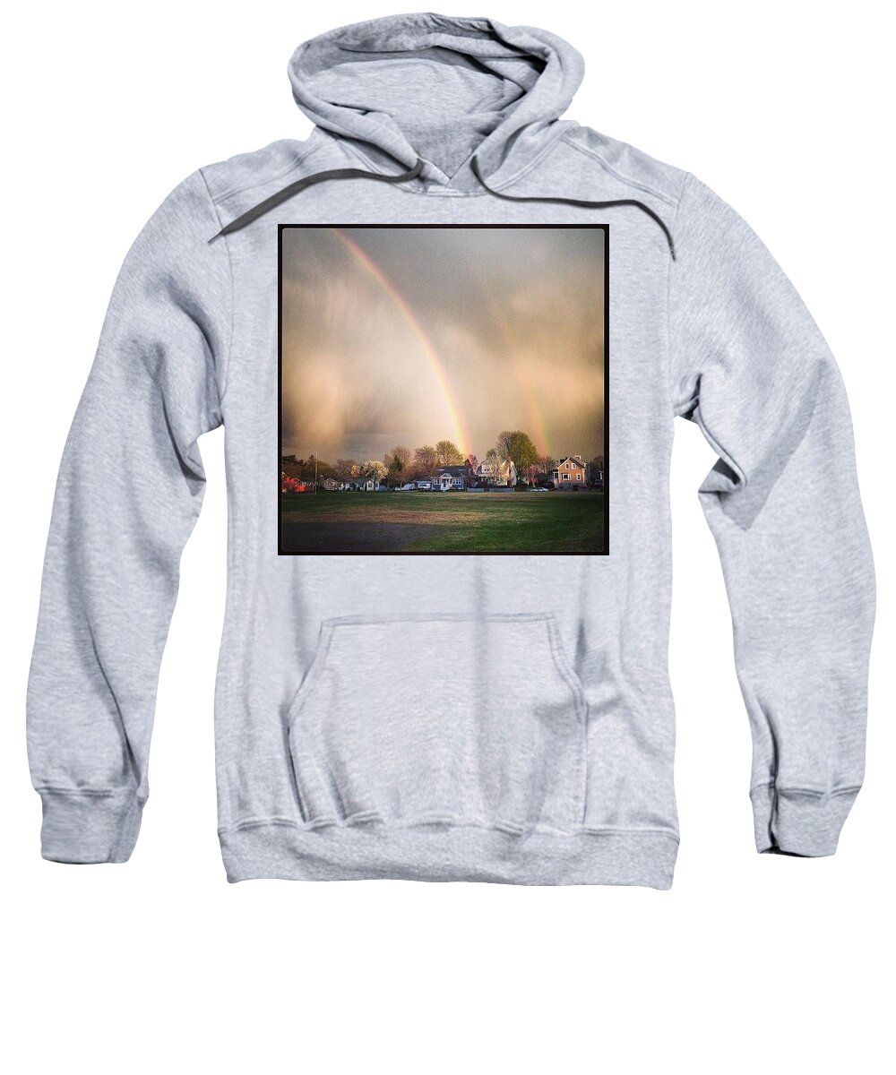 Rainbow Sweatshirt featuring the photograph Double Rainbow by Kate Arsenault 