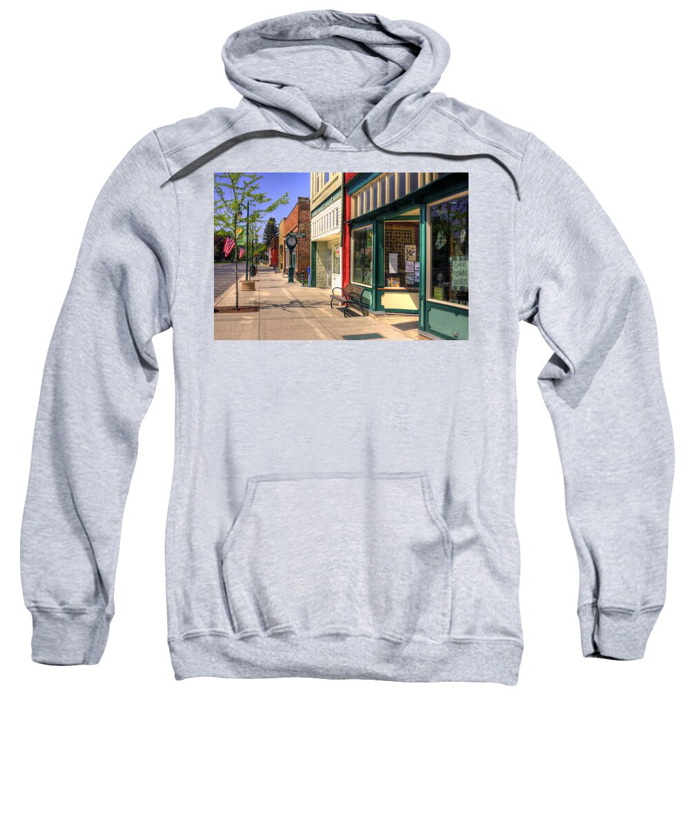 Palouse Sweatshirt featuring the photograph Downtown Palouse Washington by Lee Santa