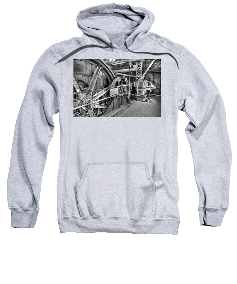 Yankee Sweatshirt featuring the photograph Dredge Machinery by Richard J Cassato