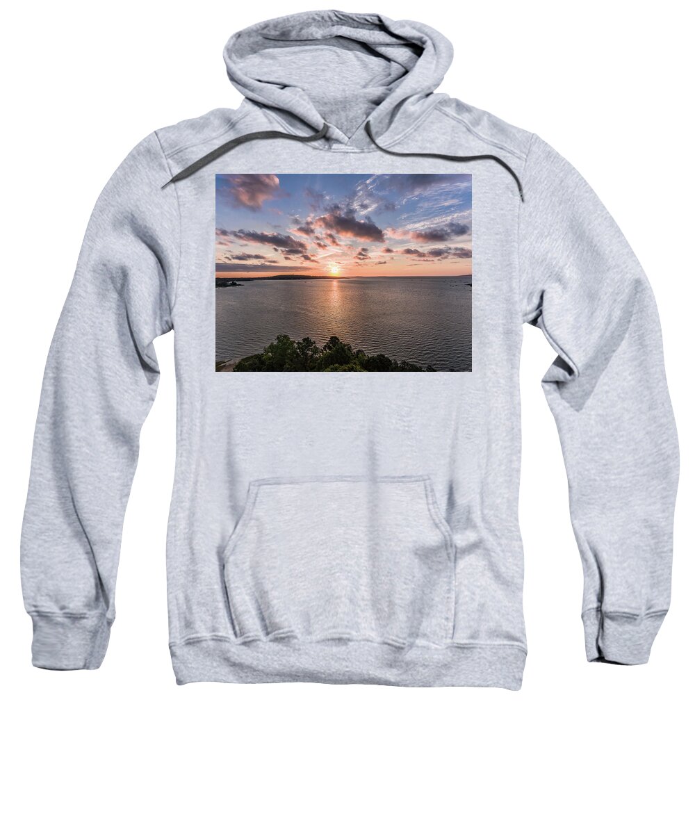 Morning Sunrise Sweatshirt featuring the photograph Duxbury sun by William Bretton
