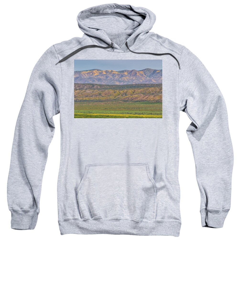 California Sweatshirt featuring the photograph Early Morning Light on the Temblor Range by Marc Crumpler