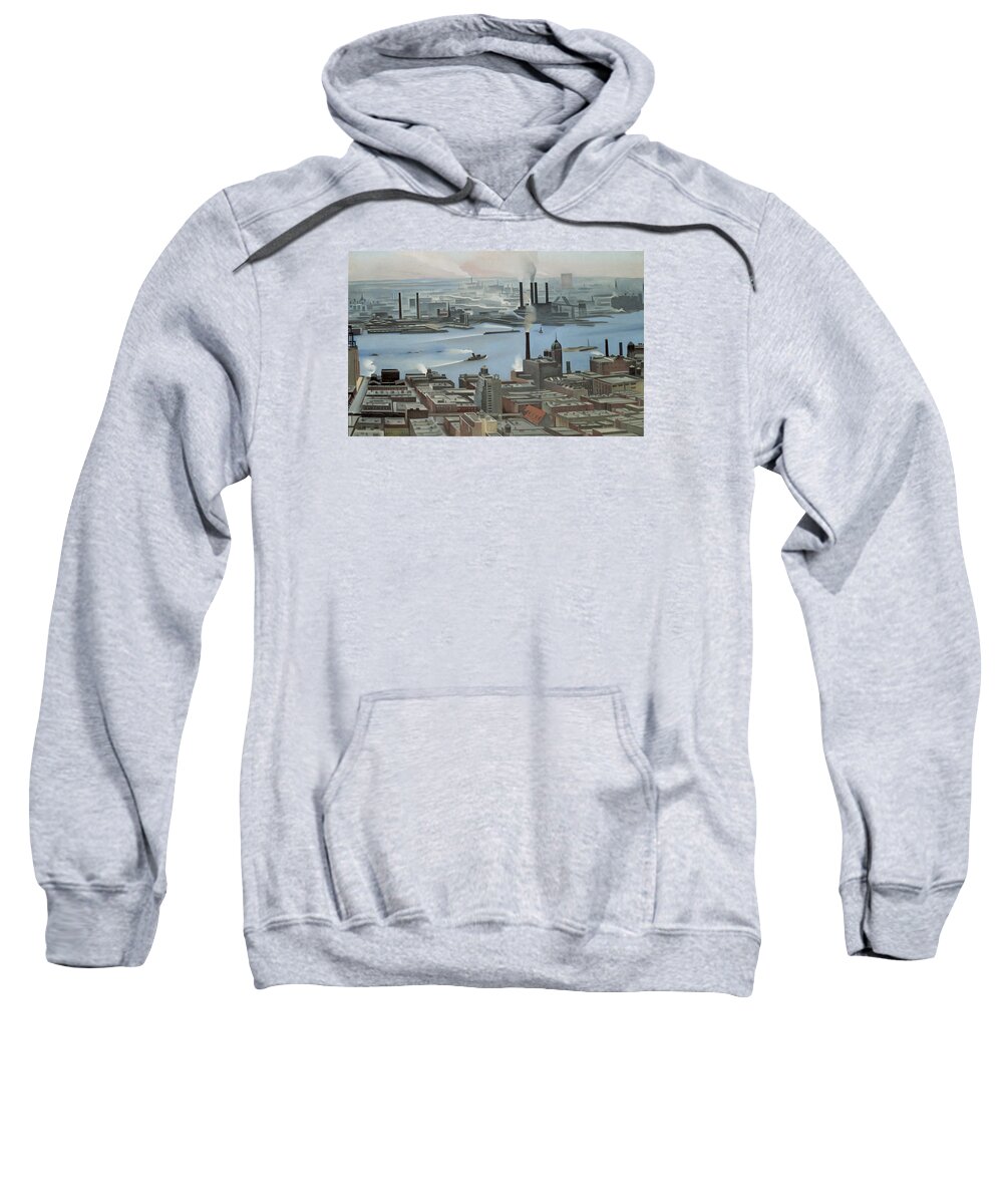 East River From The 30th Story Of The Shelton Hotel Sweatshirt featuring the photograph East River From Shelton Hotel by Georgia O'keeffe 