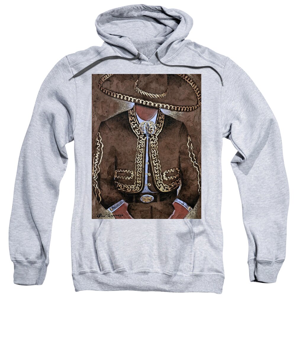 Charros Sweatshirt featuring the painting E L . C H A R R O by J U A N - O A X A C A