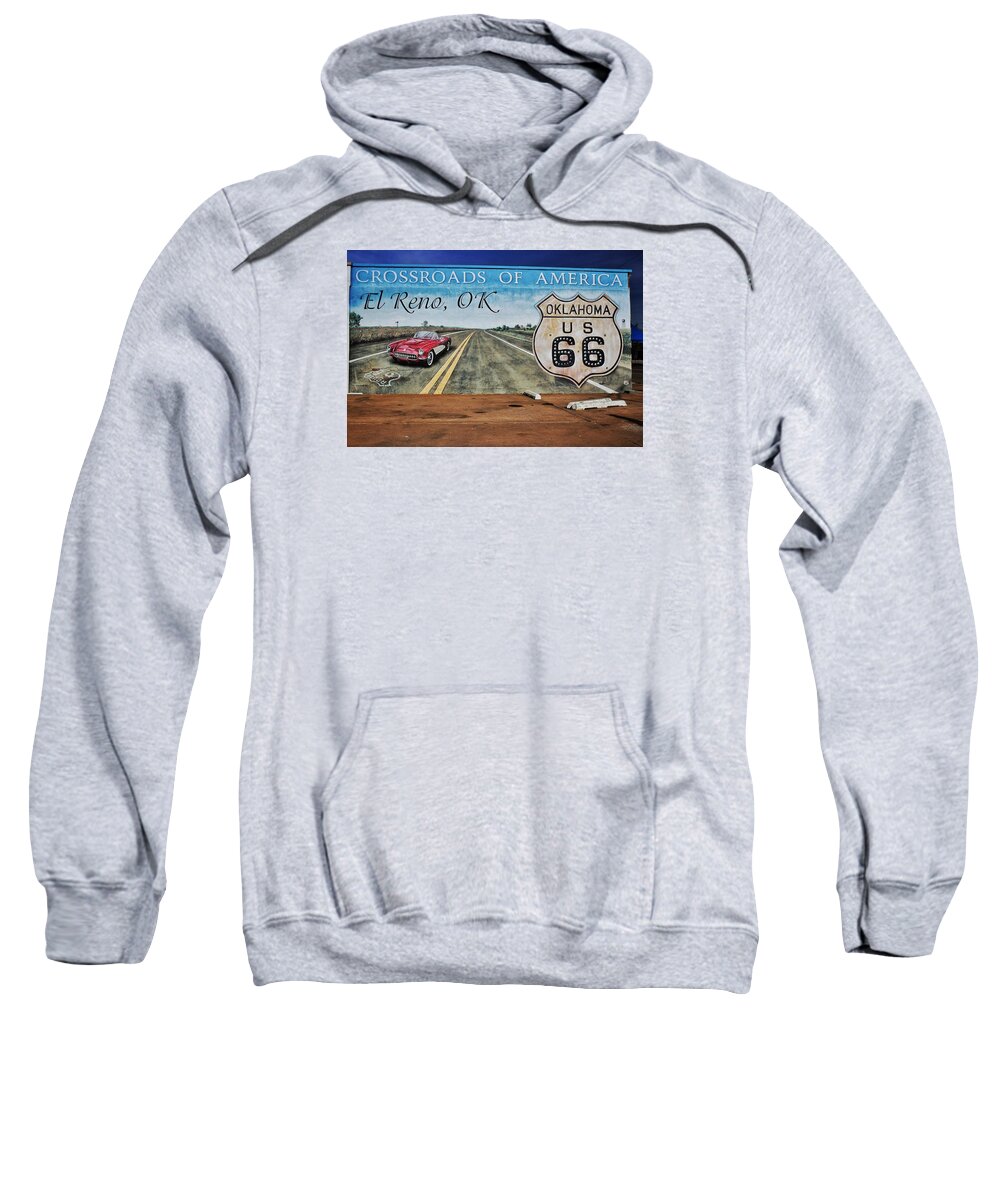 Route 66 Sweatshirt featuring the photograph El Reno Mural by Buck Buchanan