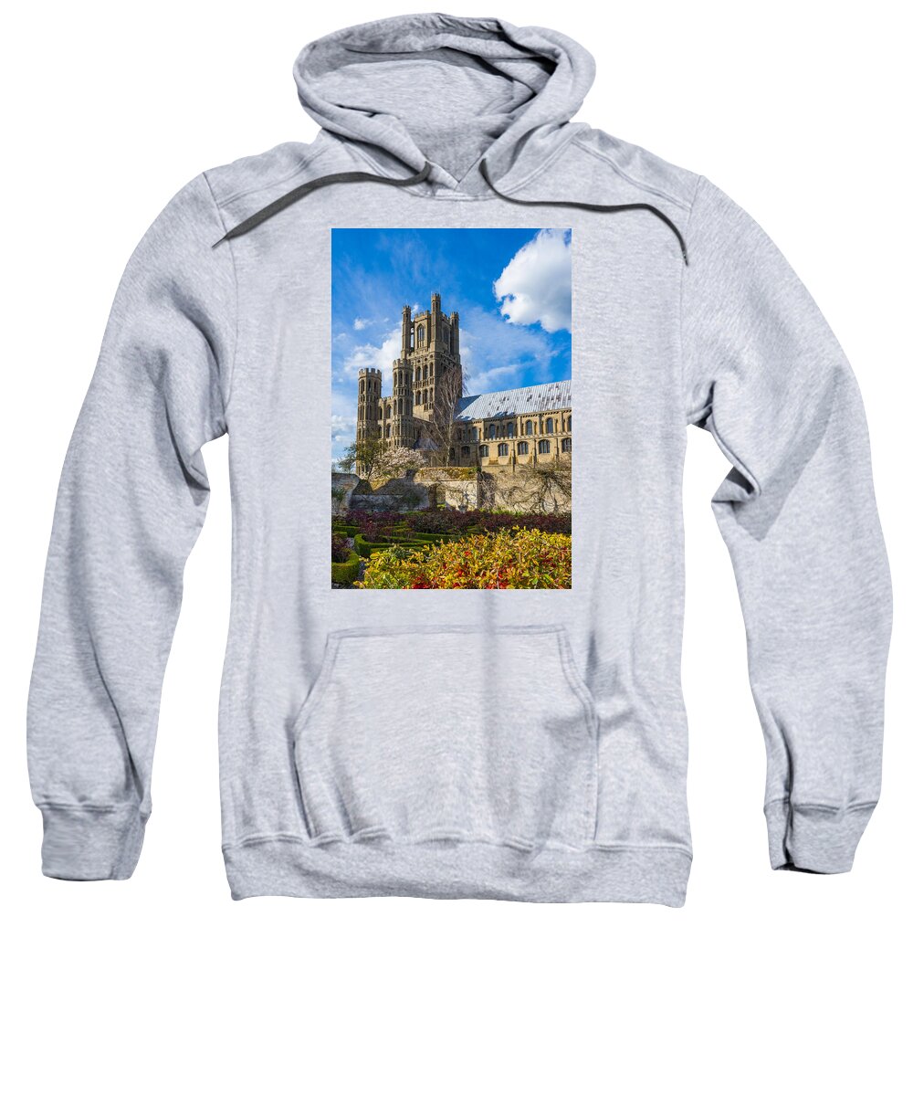 Cathedral Sweatshirt featuring the photograph Ely Cathedral and Garden by James Billings