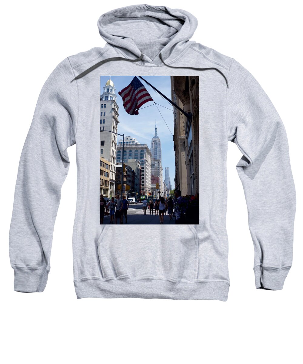 2016 New York Sweatshirt featuring the photograph Empire State Building by Fumio Kawabata