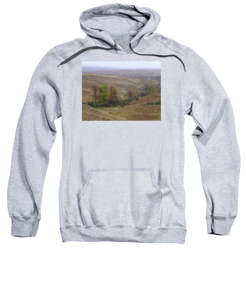 North Dakota Sweatshirt featuring the photograph Enchantment of the September Grasslands by Cris Fulton