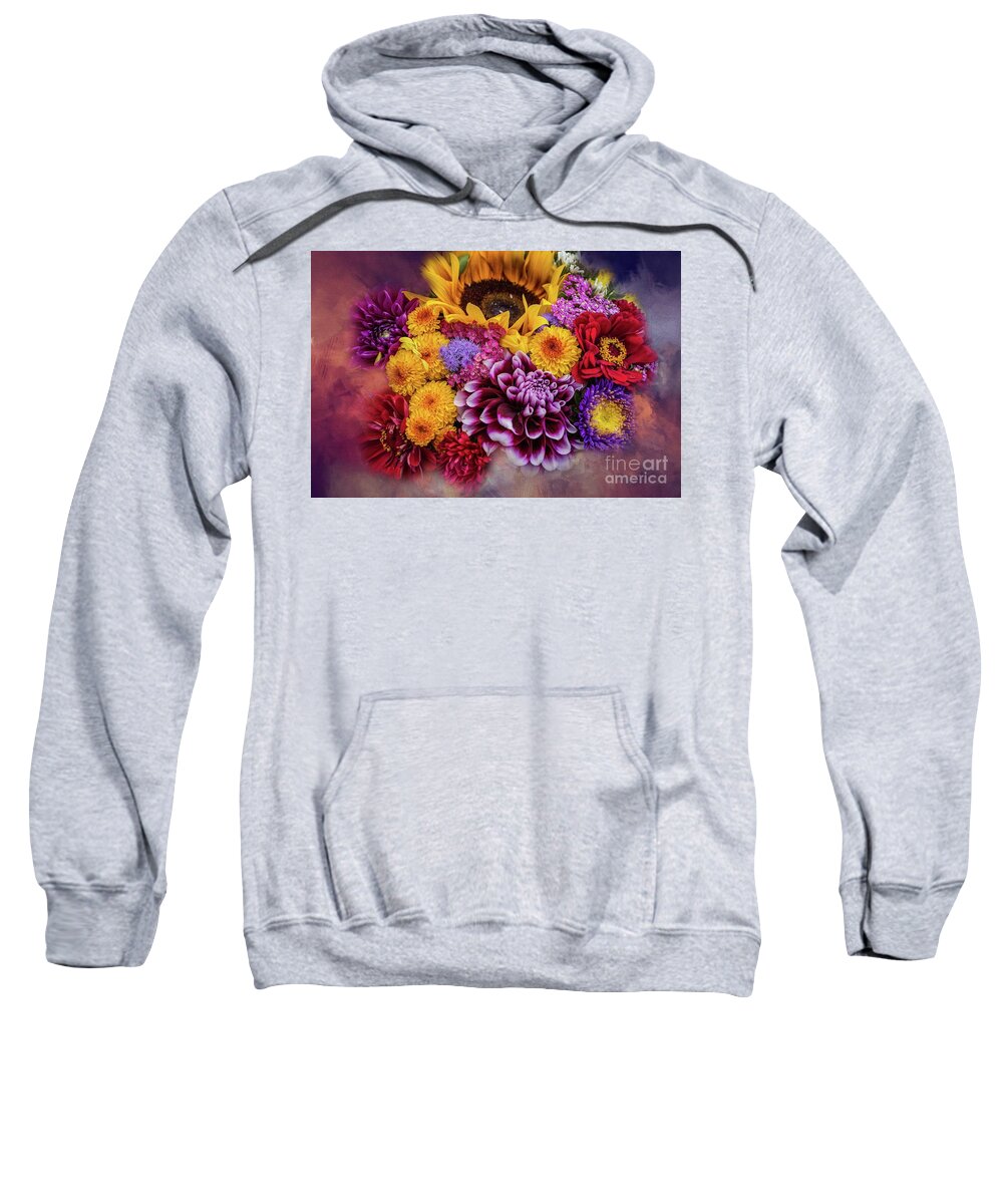 Flowers Sweatshirt featuring the photograph End of Summer by Eva Lechner