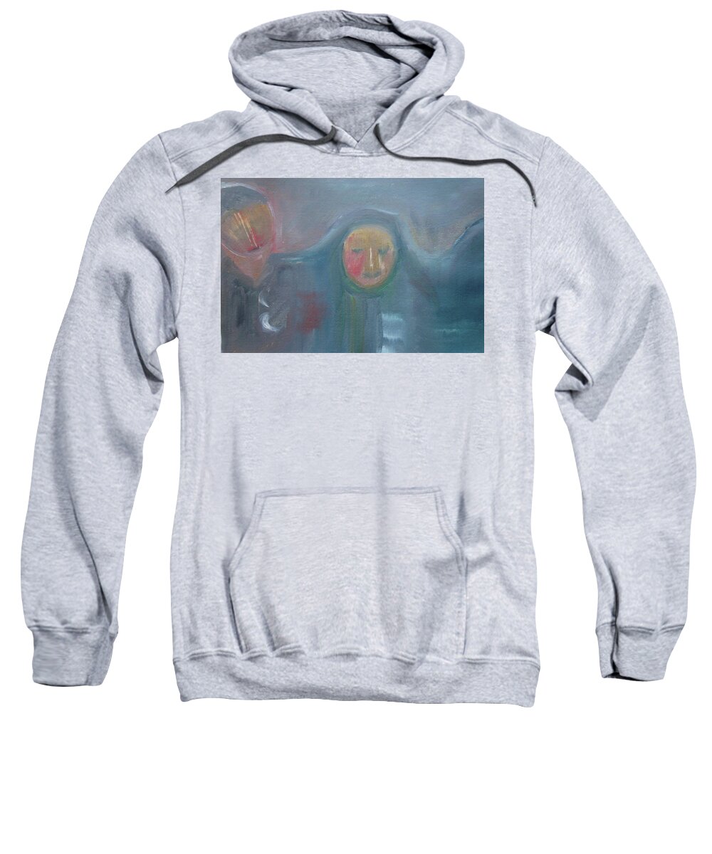 Mourning Sweatshirt featuring the painting Endless Sorrow by Susan Esbensen