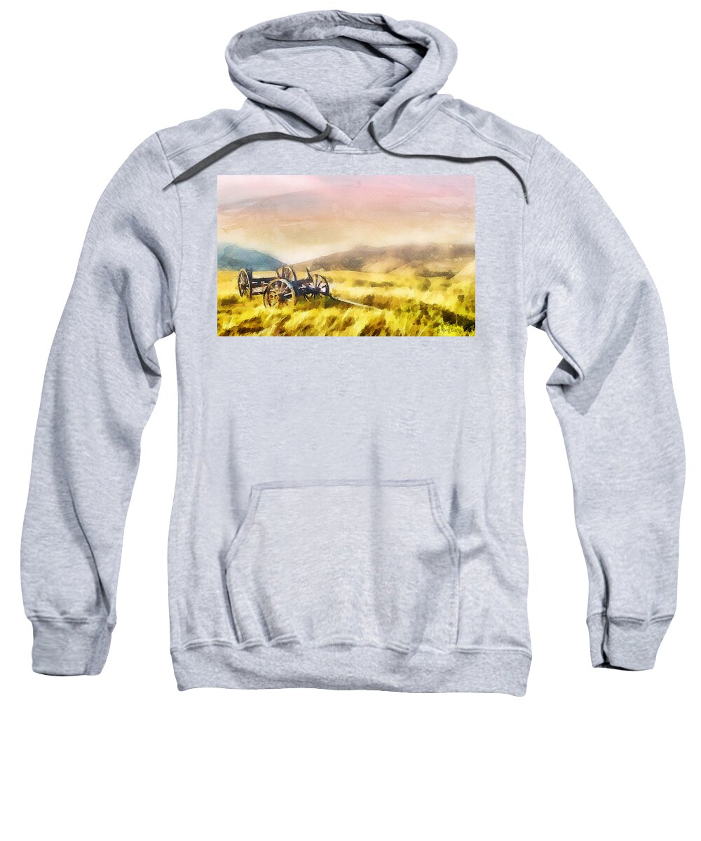 Wagon Sweatshirt featuring the painting Enduring Courage by Greg Collins