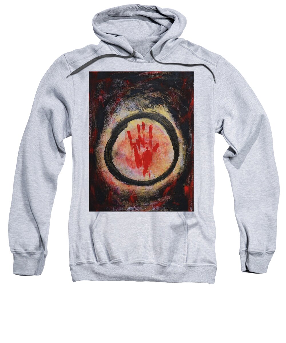 Acrylic Sweatshirt featuring the painting Enso - Confine by Marianna Mills