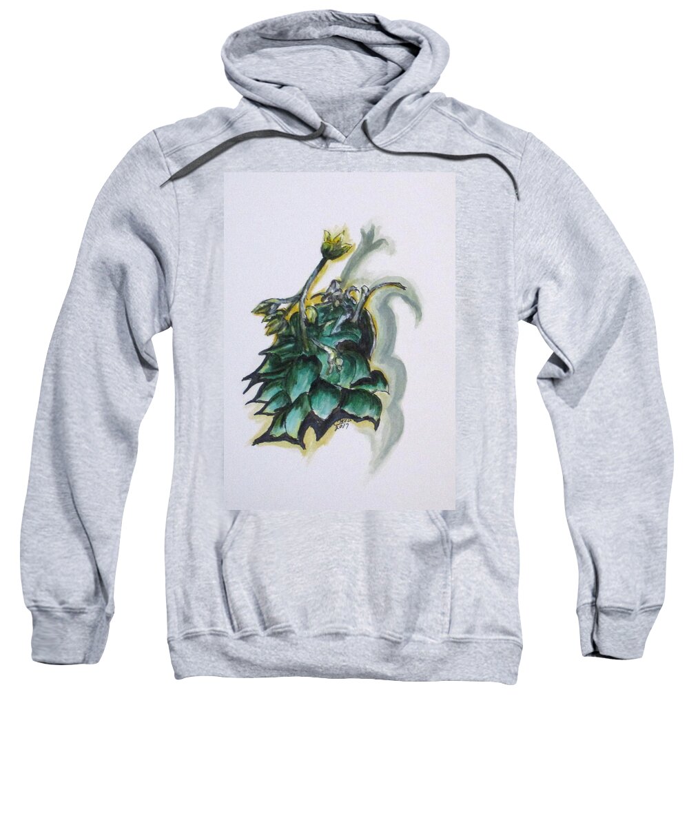 Flowers Sweatshirt featuring the painting Erika's Spring Plant by Clyde J Kell