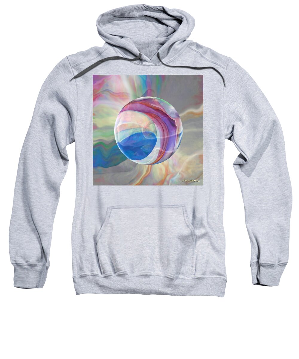 Ethereal Sweatshirt featuring the painting Ethereal World by Robin Moline