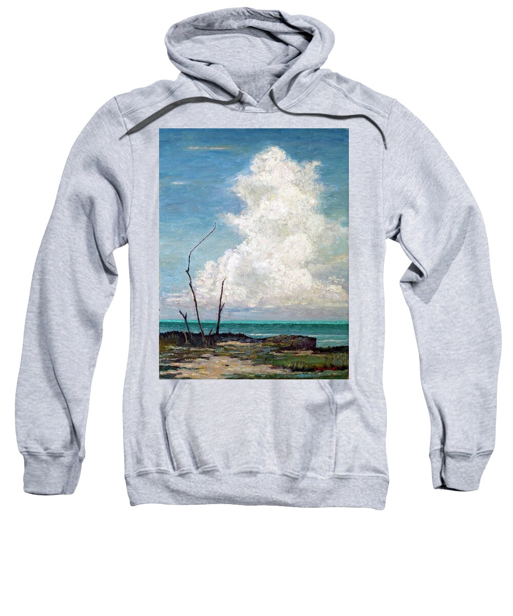 Evening Cloud Sweatshirt featuring the painting Evening Cloud by Ritchie Eyma