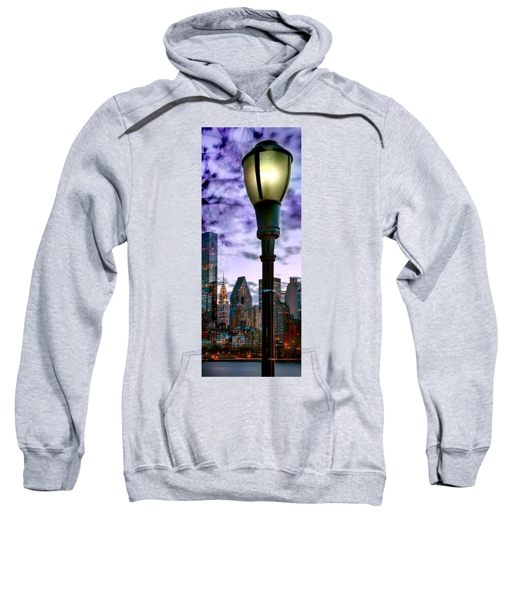 New York City Sweatshirt featuring the photograph Evening Glow by Az Jackson