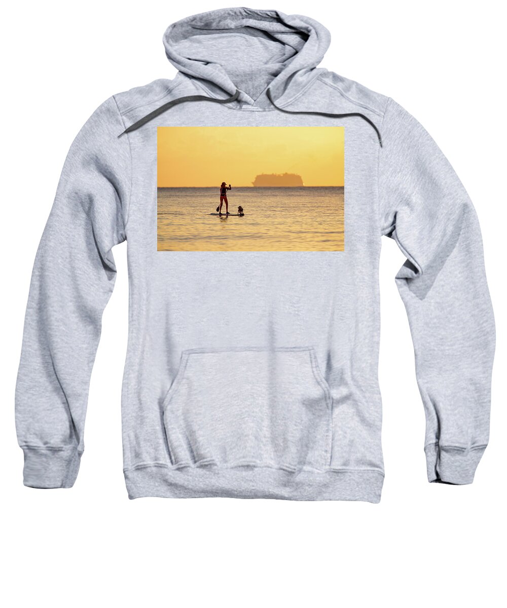 Board Sweatshirt featuring the photograph Evening Paddle by David Buhler