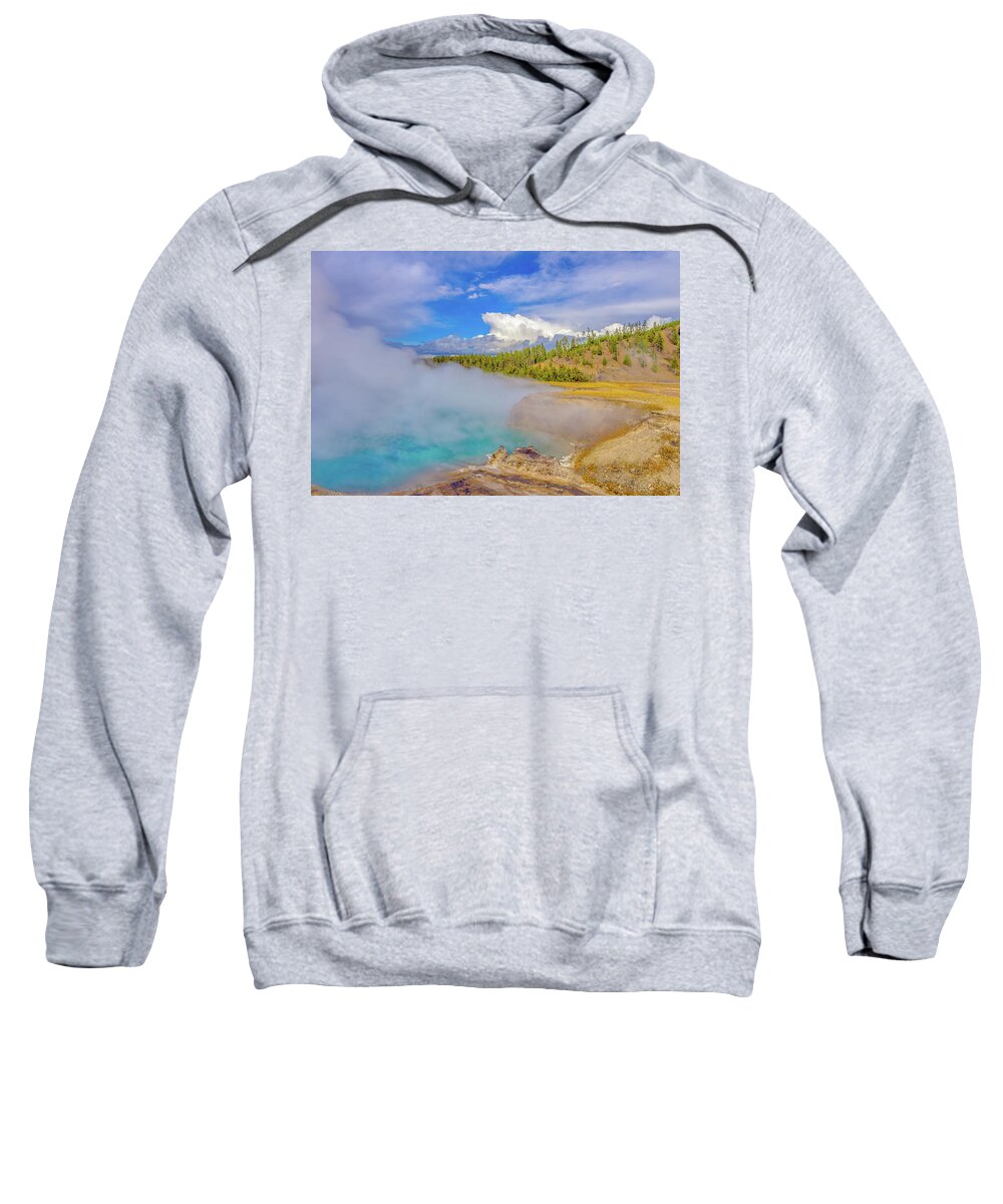 Adventure Sweatshirt featuring the photograph Excelsior Geyser Crater Yellowstone by Scott McGuire
