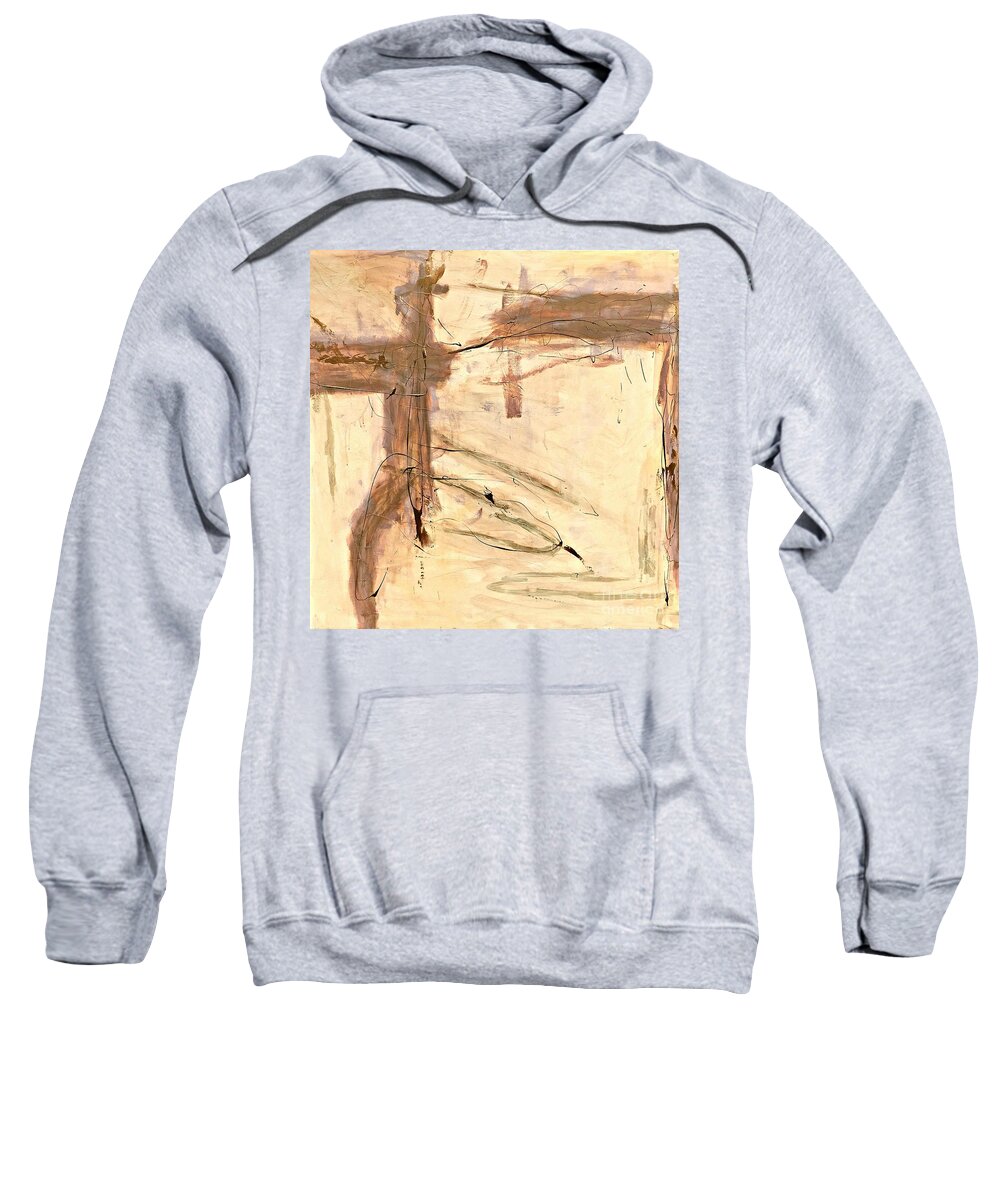 Abstract Sweatshirt featuring the painting Exhale by Mary Mirabal
