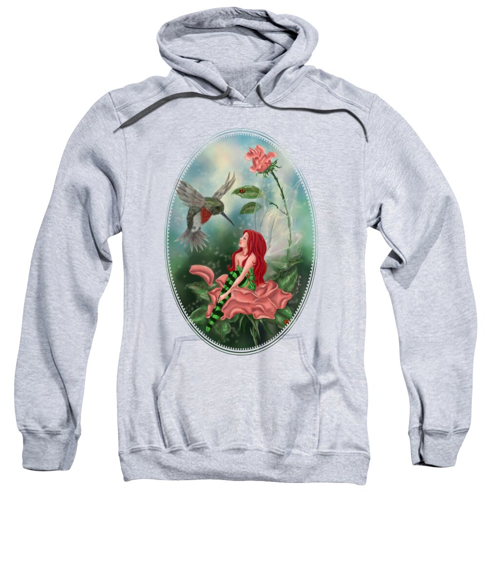 Fairy Sweatshirt featuring the painting Fairy Dust by Becky Herrera