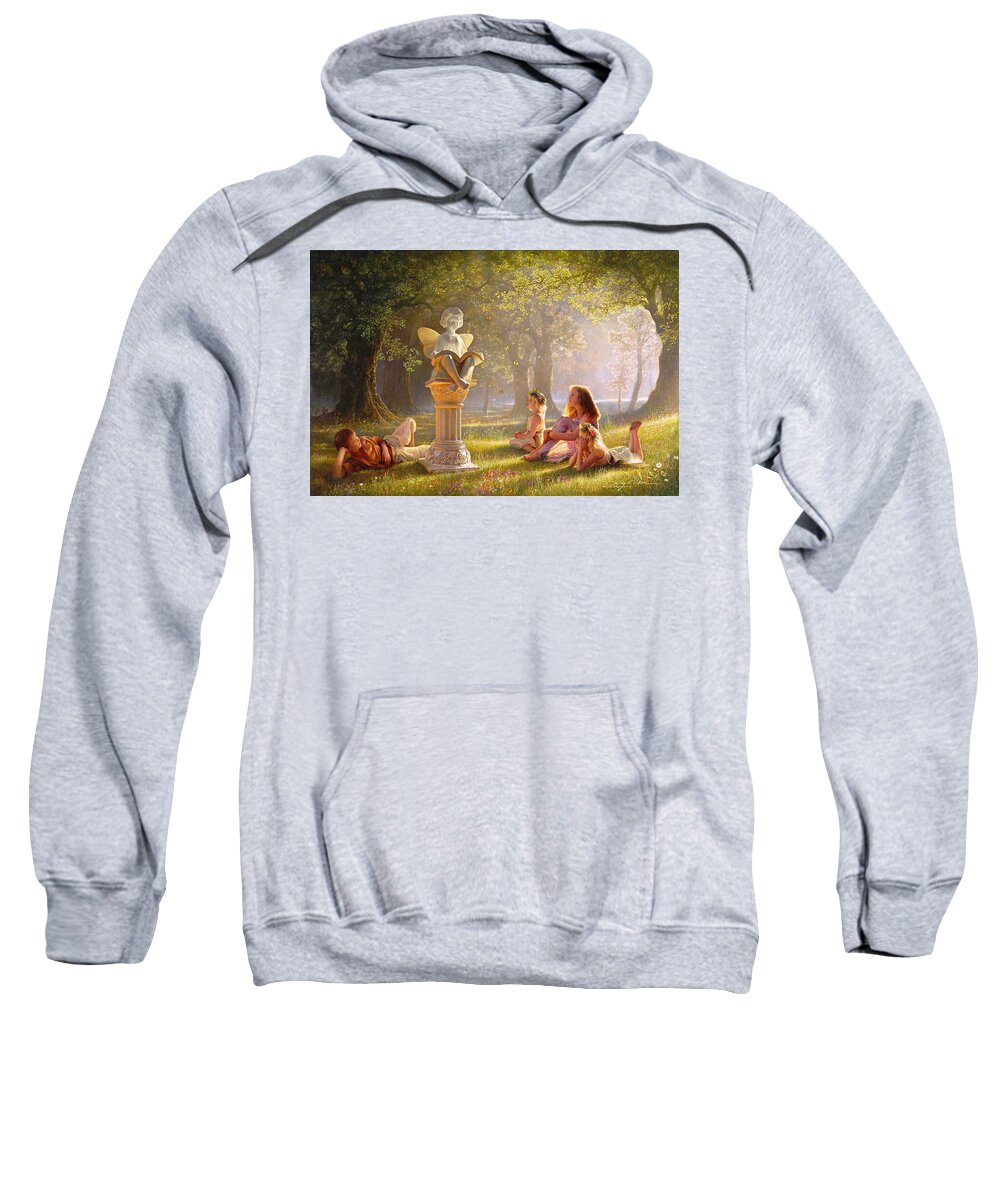 Kids Art Sweatshirt featuring the painting Fairy Tales by Greg Olsen