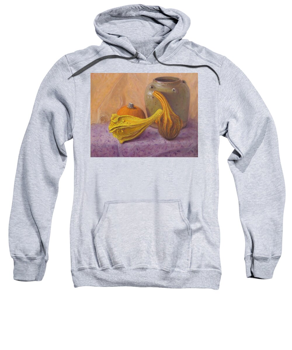 Realism Sweatshirt featuring the painting Fall Harvest #4 by Donelli DiMaria