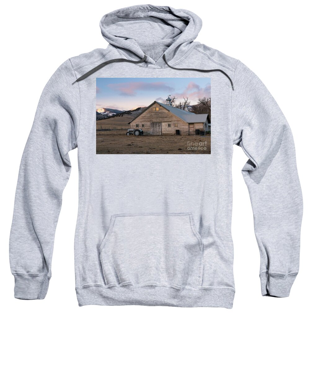 Bear River Valley Sweatshirt featuring the photograph Farm Reflections by Idaho Scenic Images Linda Lantzy