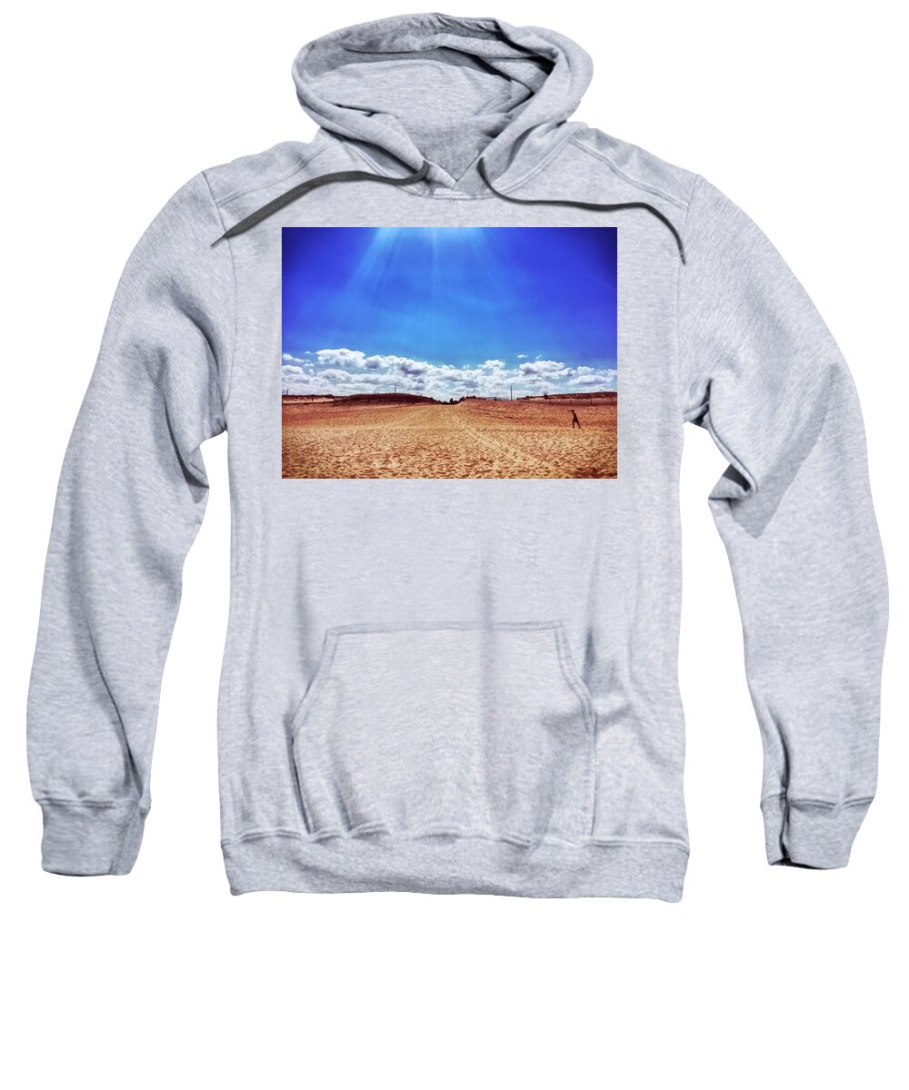 Beach Sweatshirt featuring the photograph Fenwick Island State Park by Chris Montcalmo