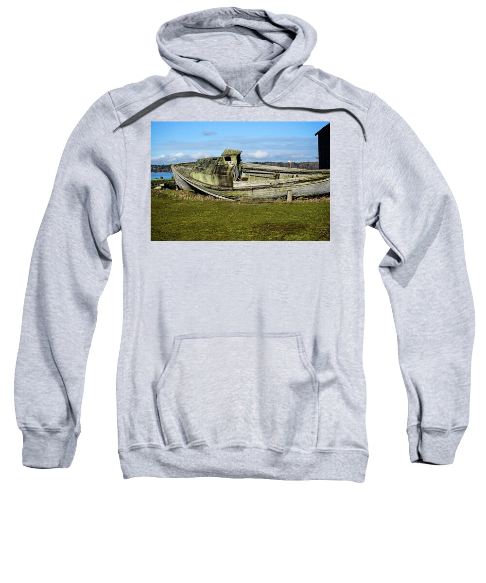 Fishing Boat Sweatshirt featuring the photograph Final Port by Tom Cochran