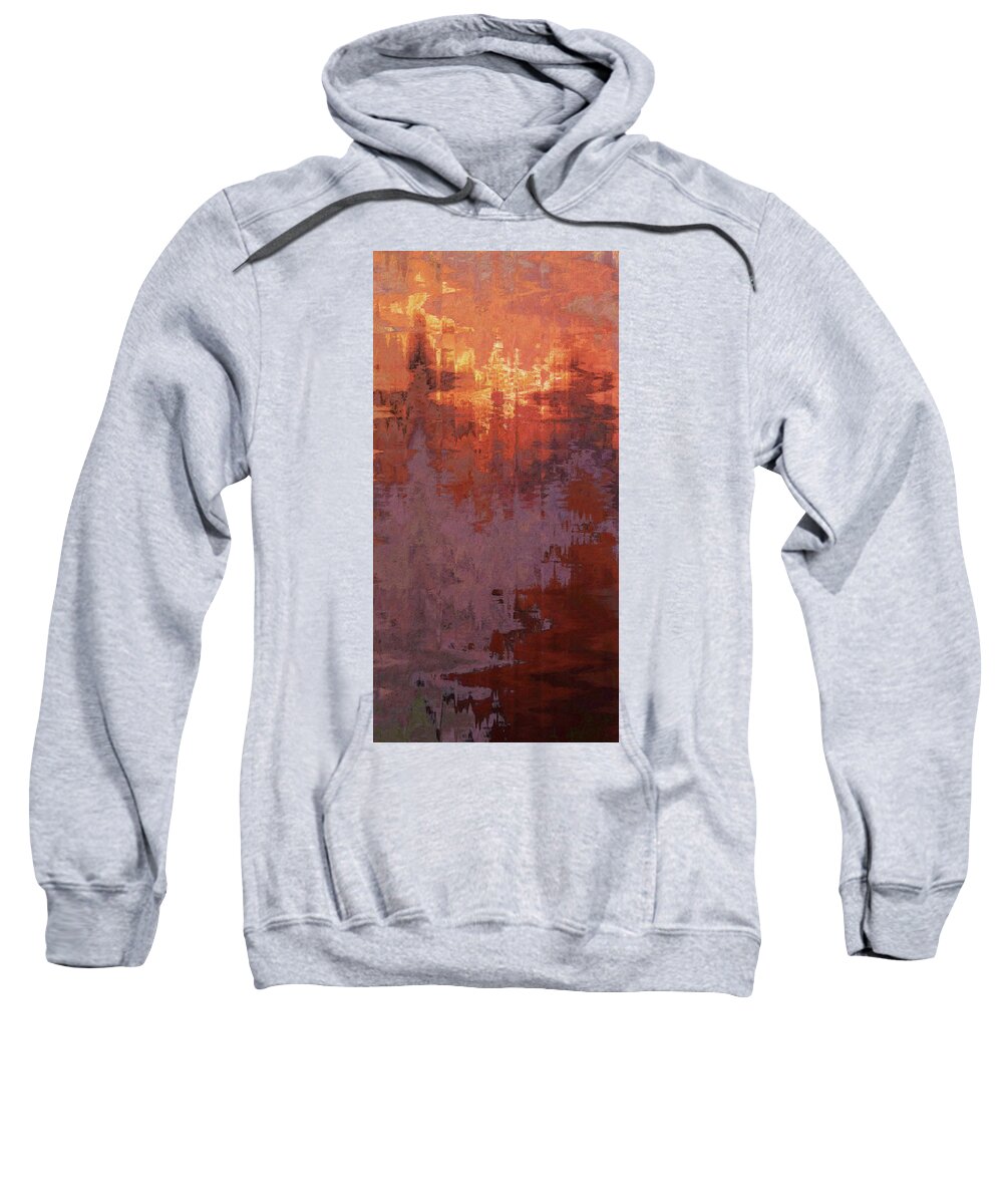 Landscape Sweatshirt featuring the digital art Fire Storm by David Hansen