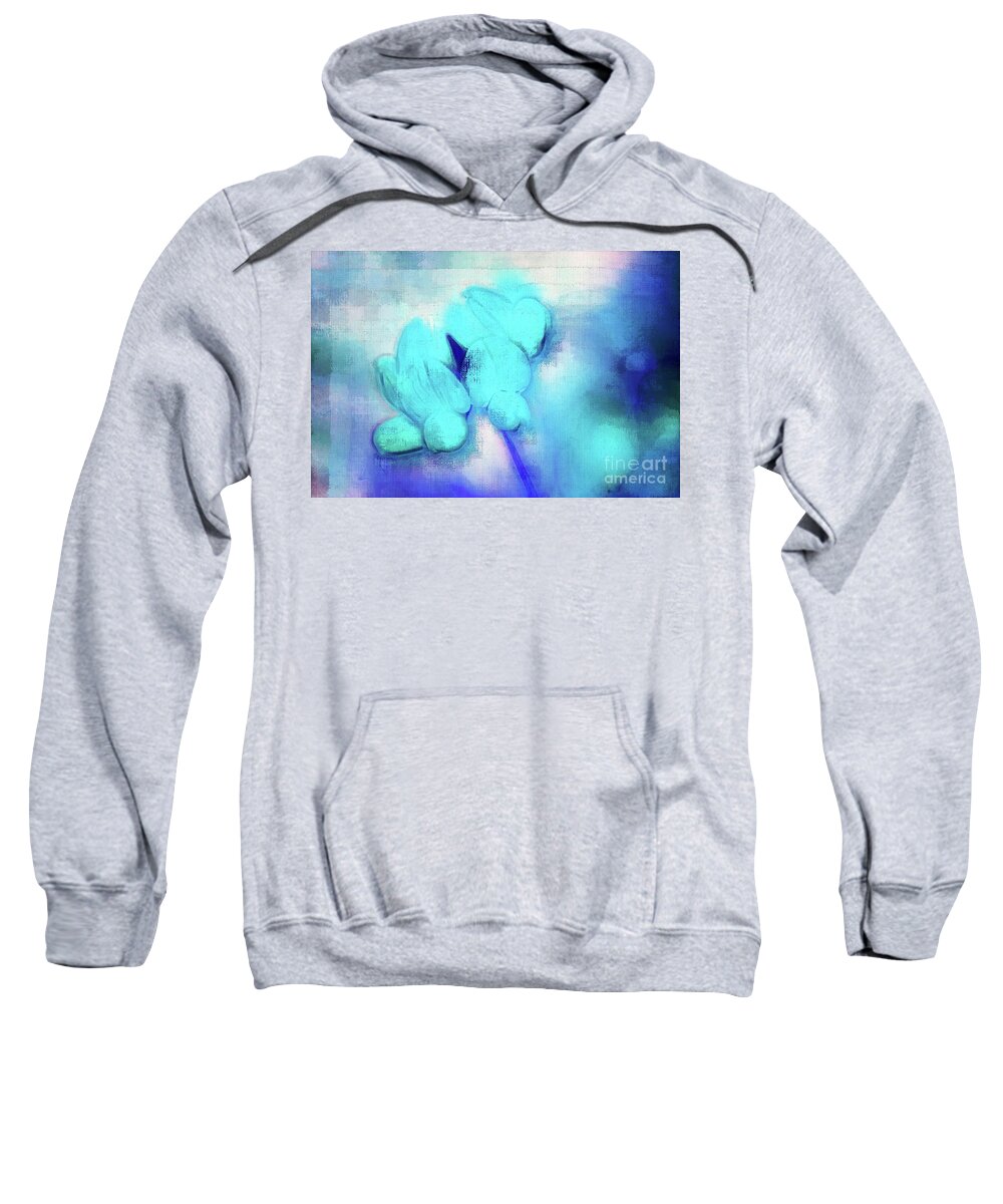 Floral Sweatshirt featuring the digital art Florentina - jbluz01 by Variance Collections
