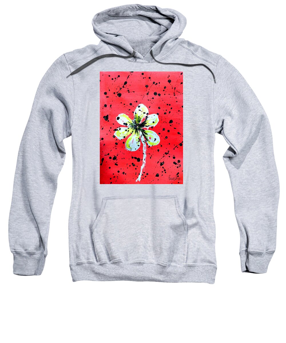 Flower Sweatshirt featuring the painting Flower by Faashie Sha
