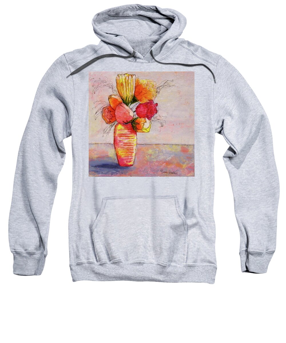 Flowers Sweatshirt featuring the painting Flowers by Terry Honstead