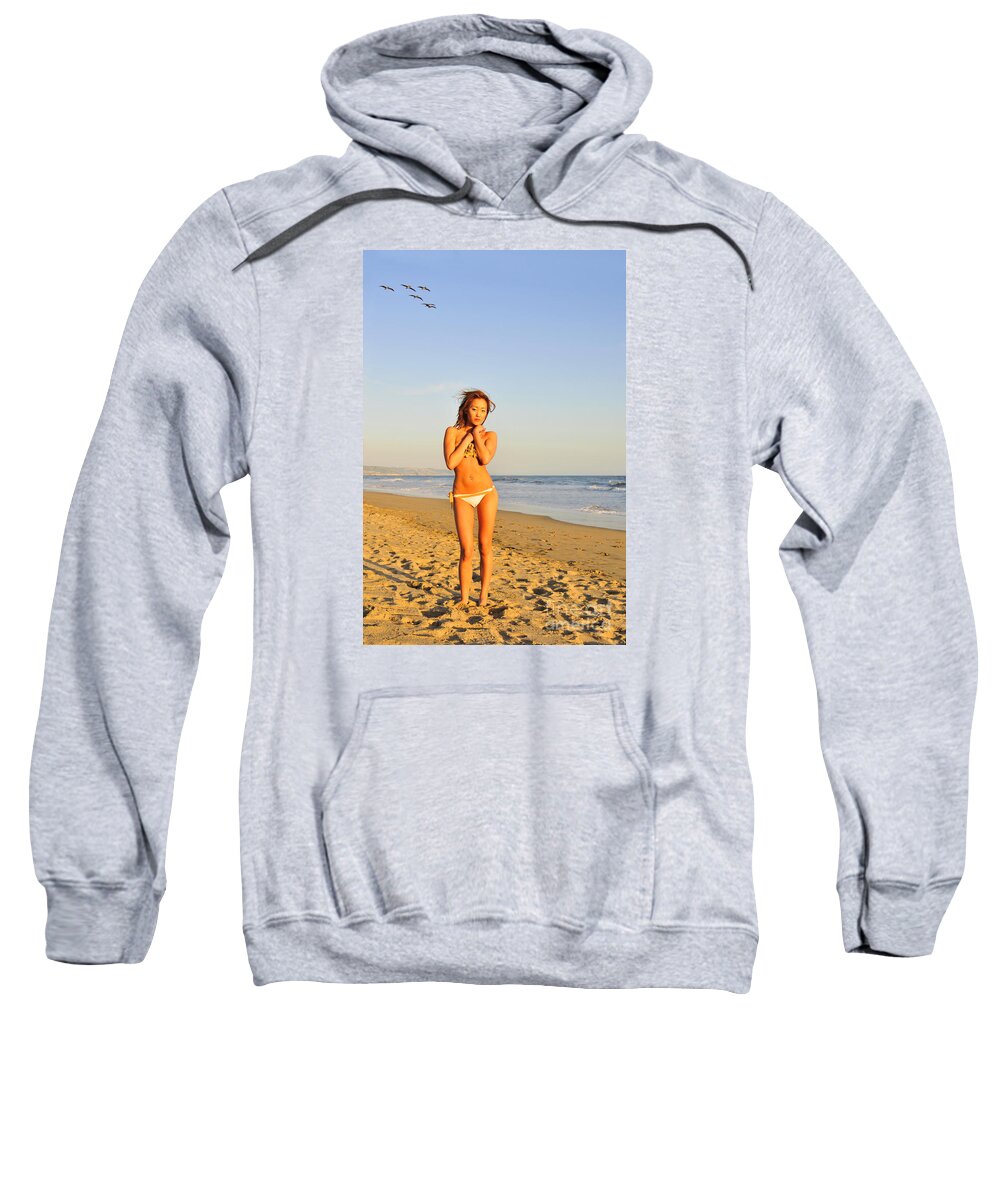 Glamour Photographs Sweatshirt featuring the photograph Fly by beauty by Robert WK Clark