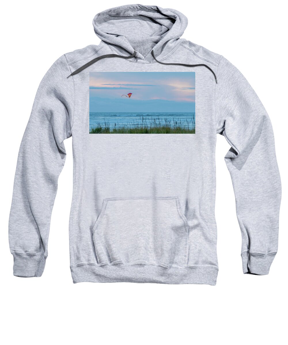 Pacific Ocean Sweatshirt featuring the photograph Flying High over the Pacific by E Faithe Lester