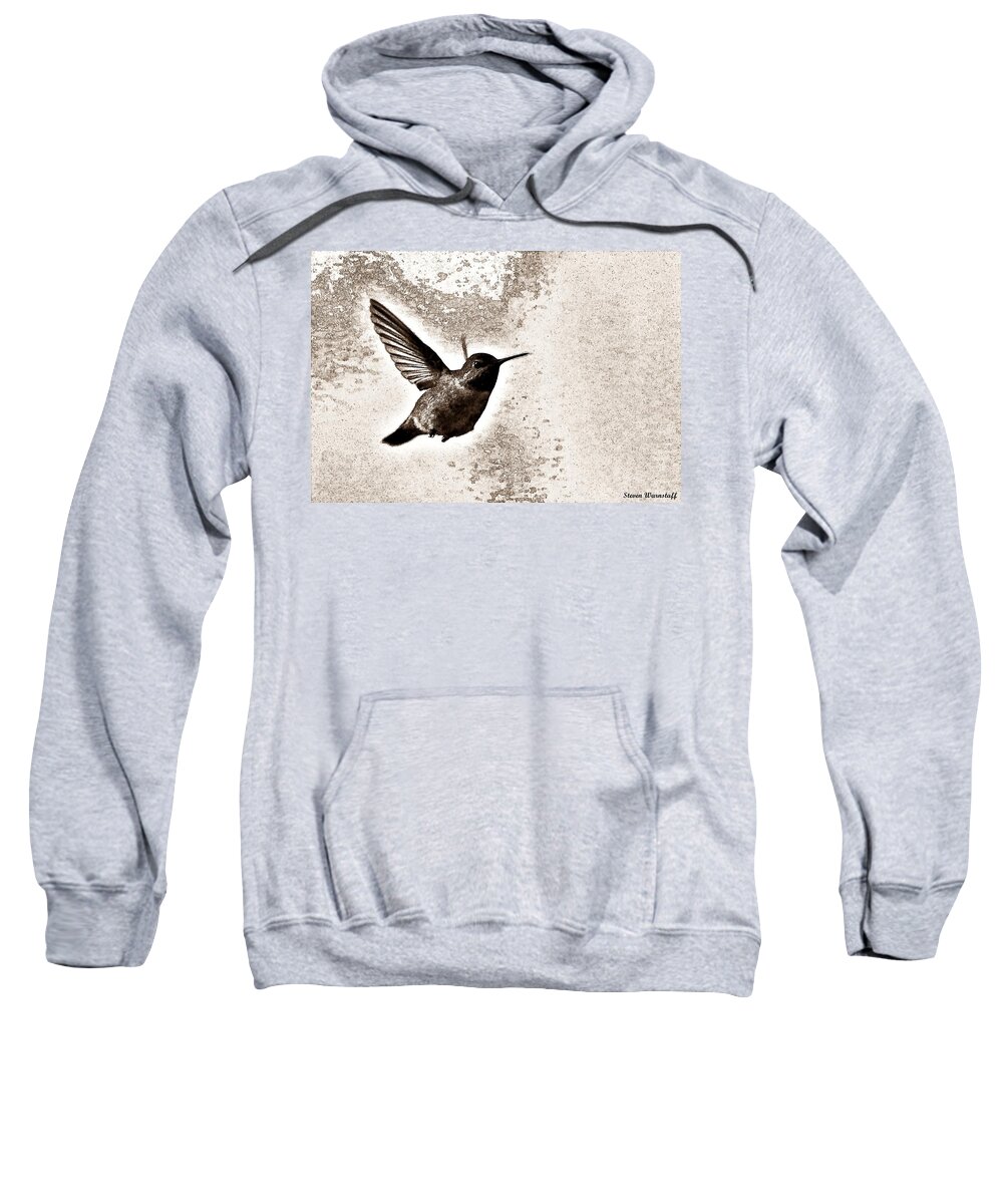 Nature Sweatshirt featuring the photograph Flying Into the Light by Steve Warnstaff