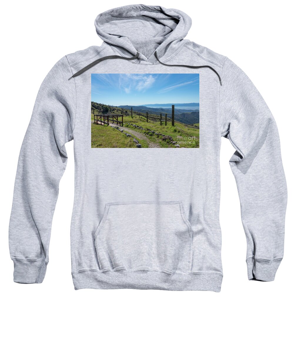 California Sweatshirt featuring the photograph Footbridge on Fremont Peak by Jeff Hubbard