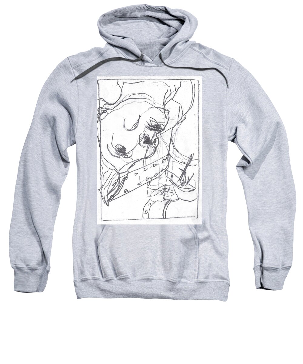 Sketch Sweatshirt featuring the drawing For b story 4 4 by Edgeworth Johnstone