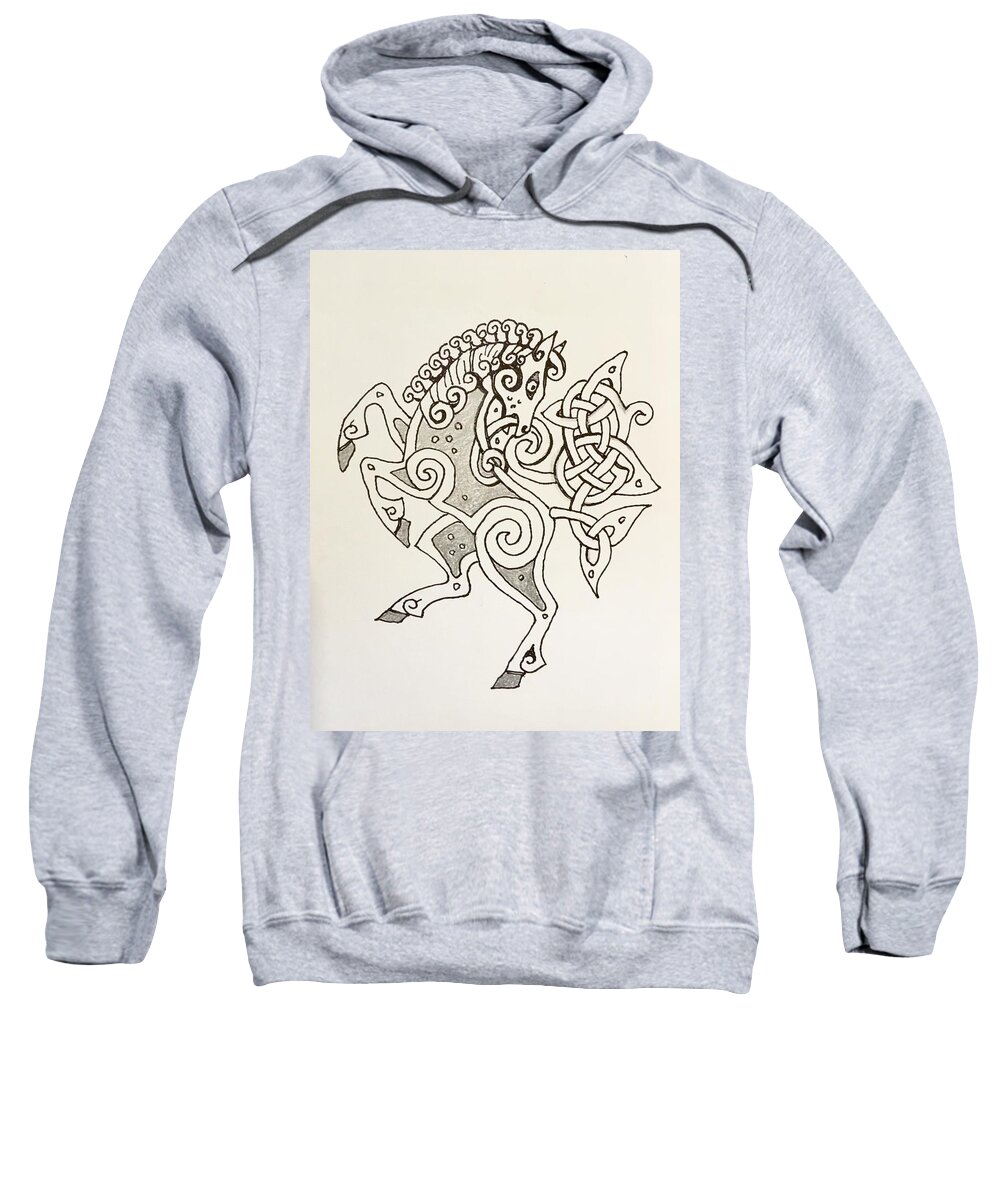 Celtic Sweatshirt featuring the painting For Marlynn by Cheryl Wallace