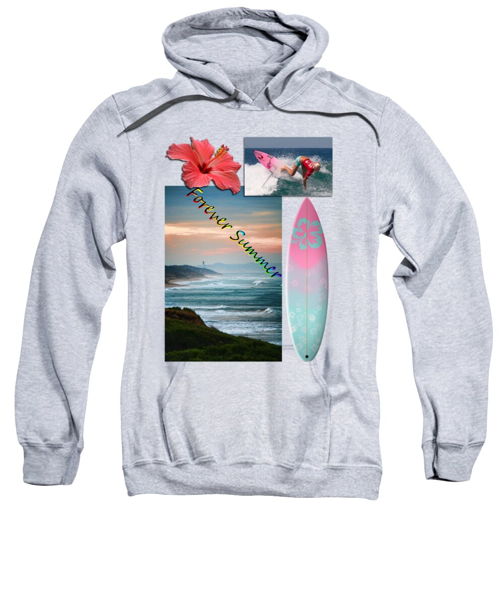 Beach Sweatshirt featuring the photograph Forever Summer 5 by Linda Lees